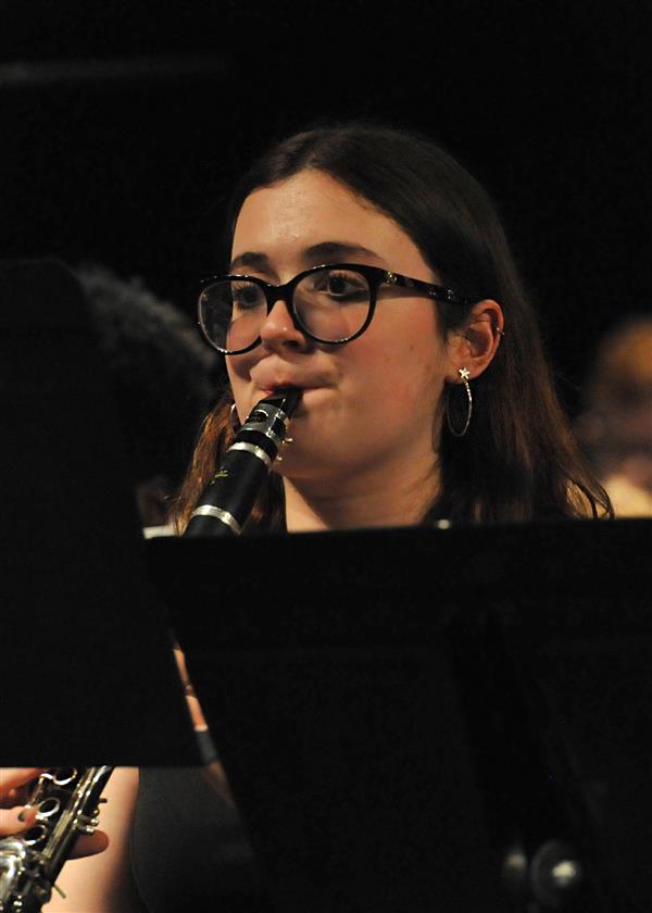 Students performing at the 2023-2024 All County Band Concert